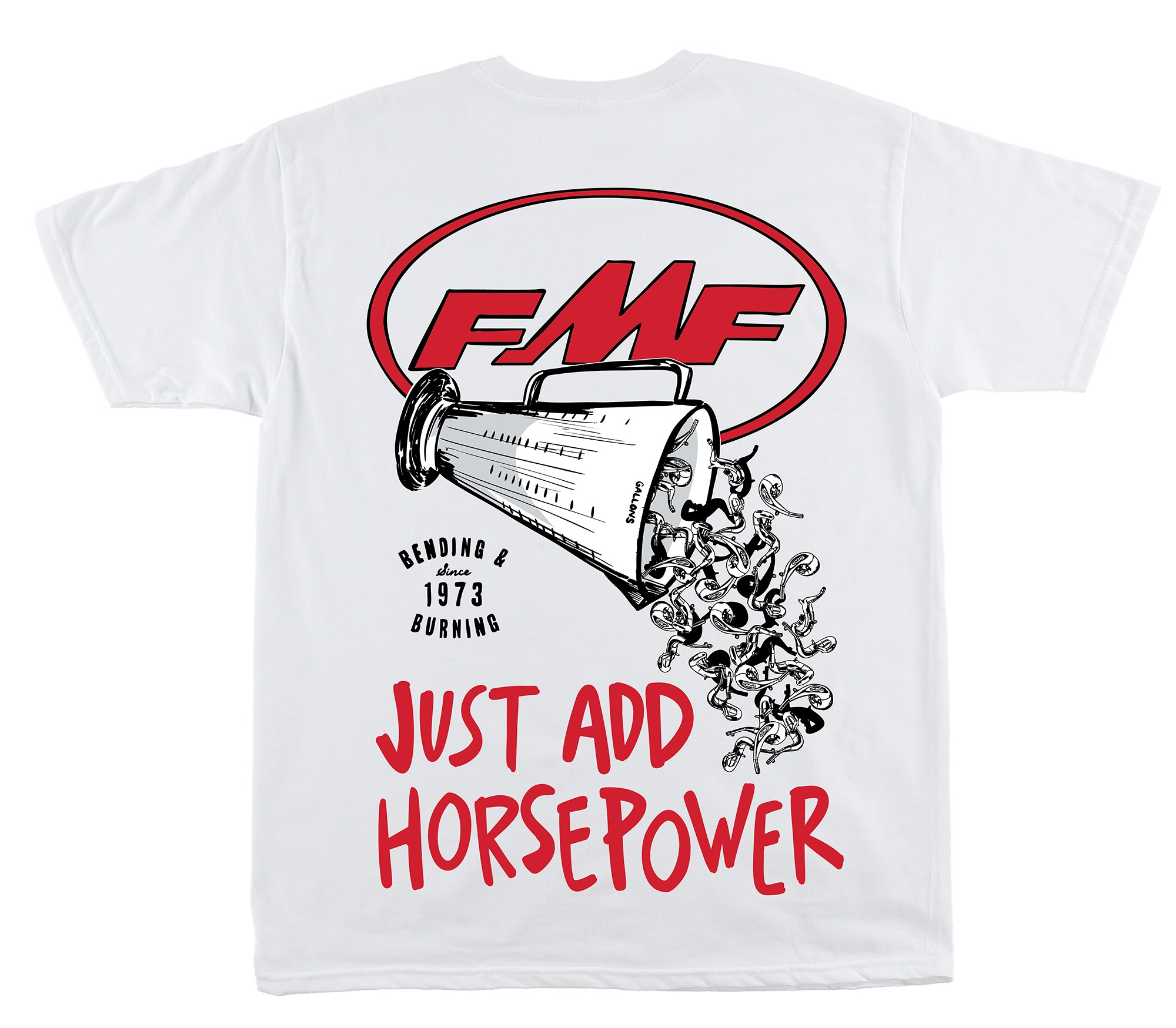 Off White Streetwear Brand - T-shirt graphique de marque FMF Racing