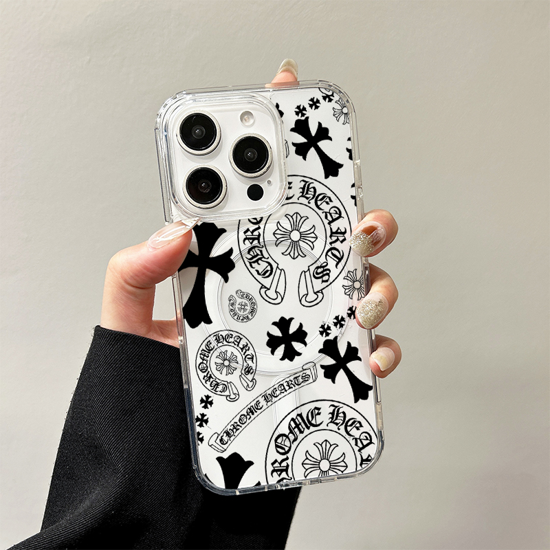 Chrome Hearts Ring - Coque de chargement sans fil Y2K