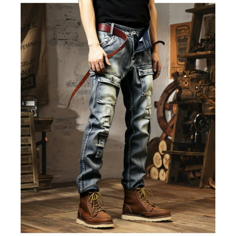 Pantalon droit délavé et vieil - Europe Streetwear Brand avis et prix